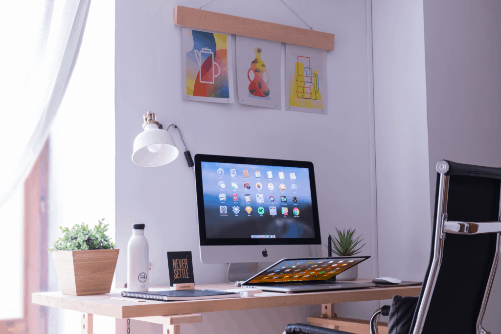 Computer desk photo for productivity article